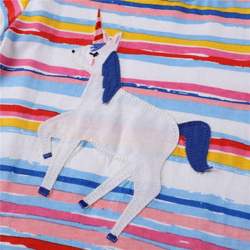 Robe Licorne Rayée Multicolore - Une Licorne