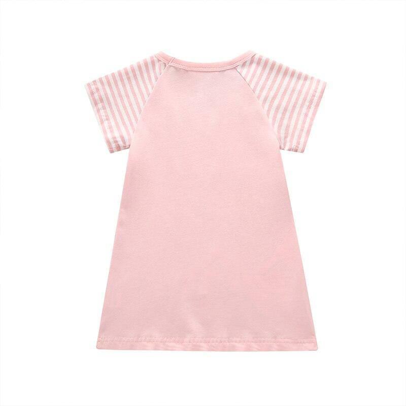 Robe Motif Licorne Fille rose dos