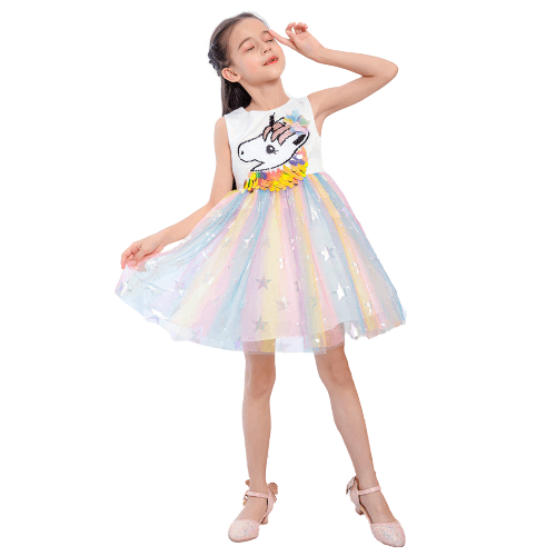 Robe princesse licorne sequins