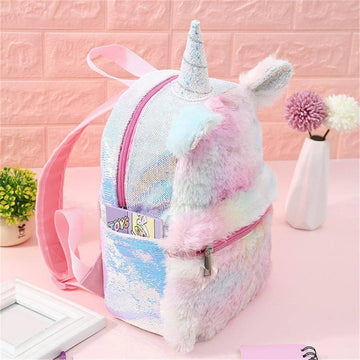 Sac à Dos Licorne<br> Peluche & Sequins - Une Licorne