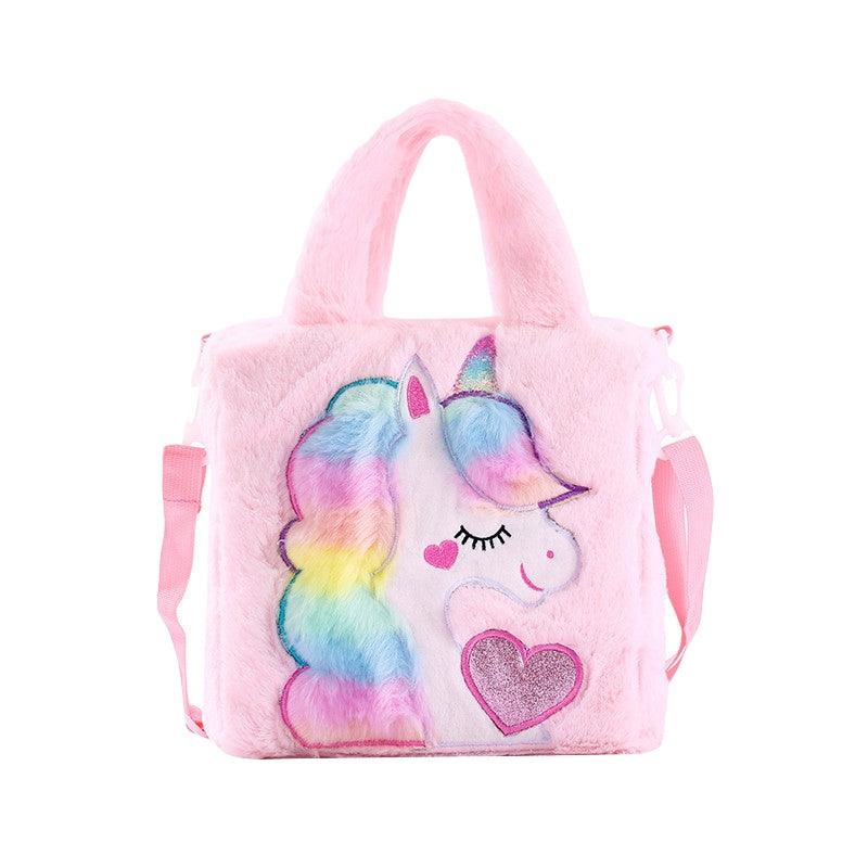 Sac à main licorne fourrure
