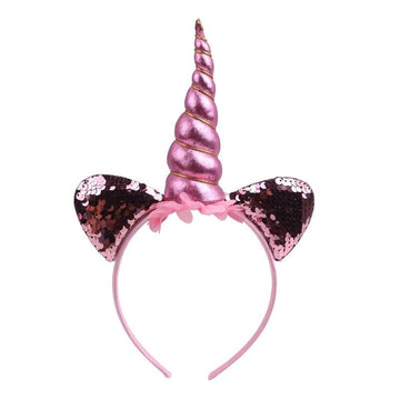 Serre-tête licorne réversible à paillettes - Licorne