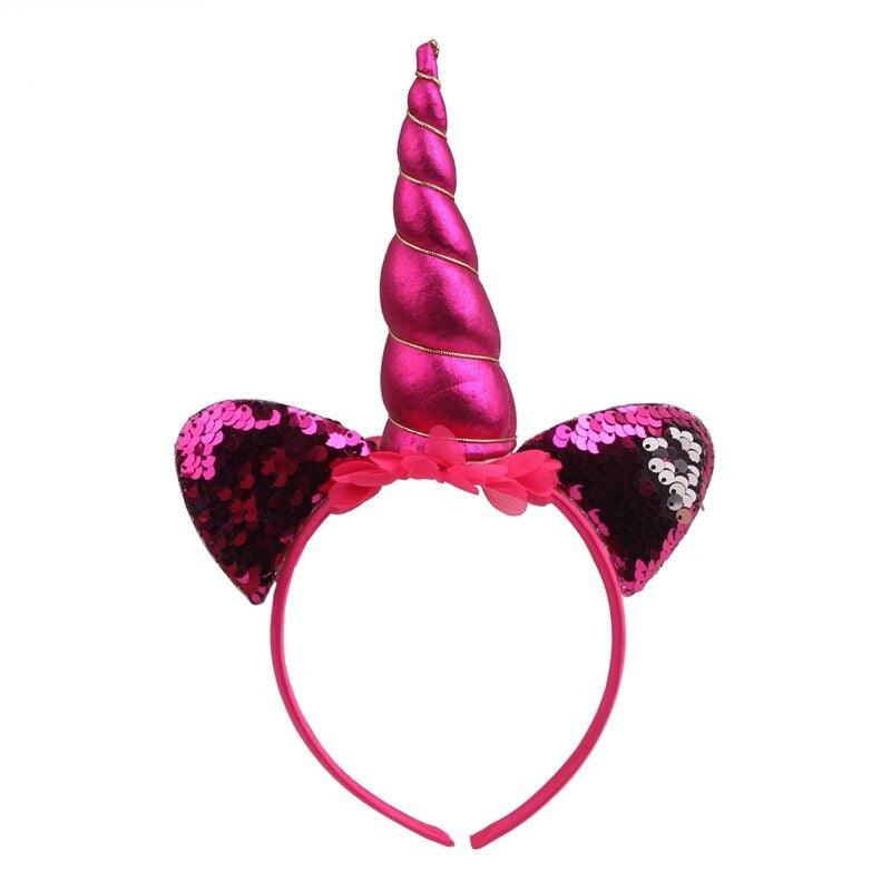 Serre-tête licorne réversible à paillettes - Licorne