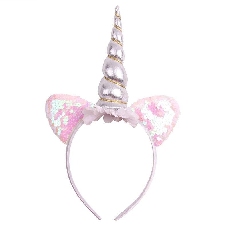 Serre-tête licorne réversible à paillettes - Licorne