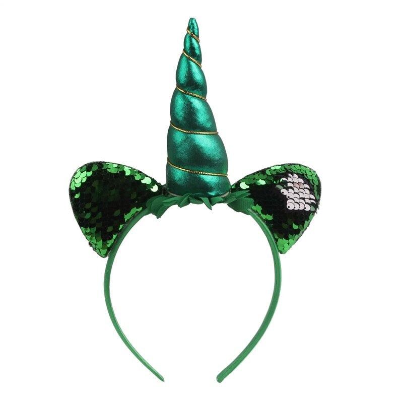 Serre-tête licorne réversible à paillettes - Licorne