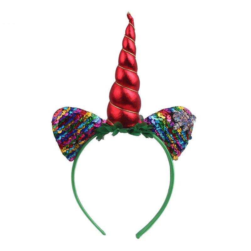 Serre-tête licorne réversible à paillettes - Licorne
