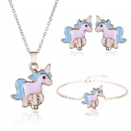 Set Bijoux Licorne Bleu - Licorne