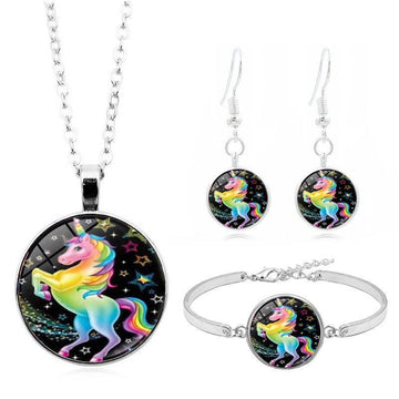 Set Bijoux Licorne En Acier - Licorne