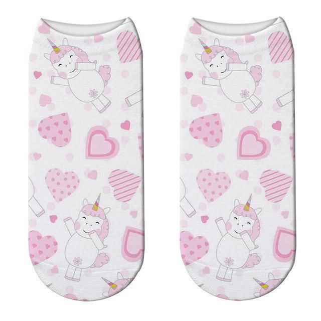 Socquettes Licorne Saint-Valentin - Une Licorne