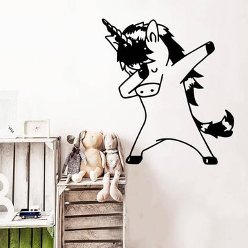 Stickers Licorne qui Dab <br> Monochrome - Une Licorne