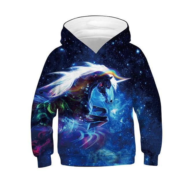 Sweat Licorne Capuche Artistique - Une Licorne