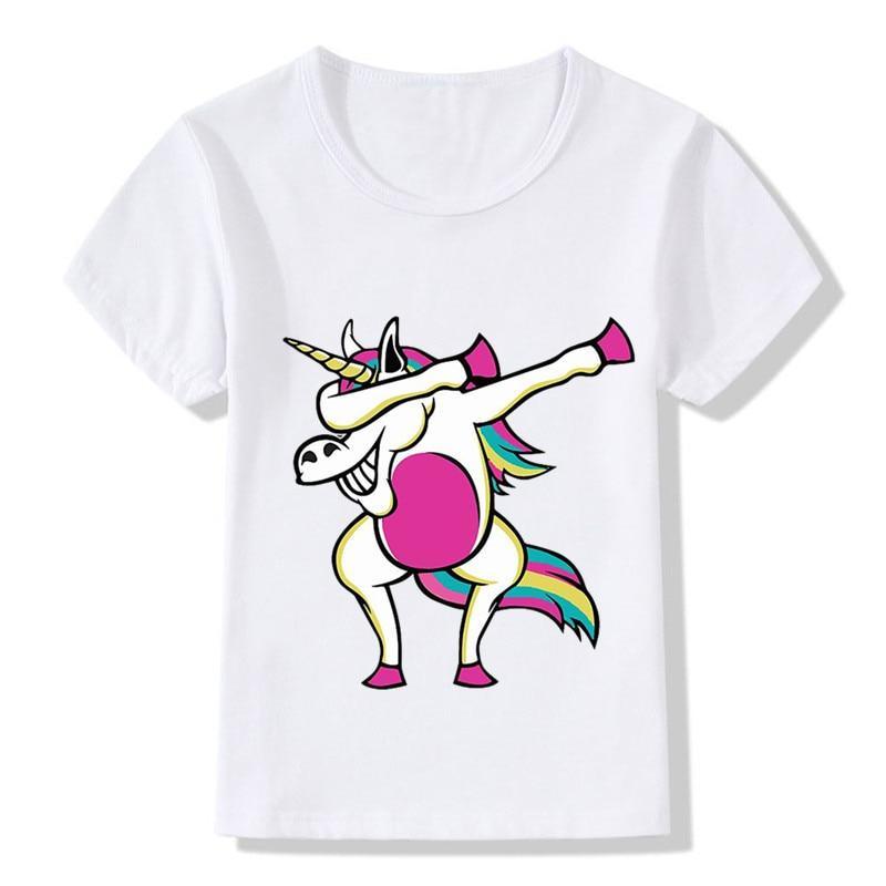 T-shirt Licorne qui Dab <br> Humour Enfant - Une Licorne