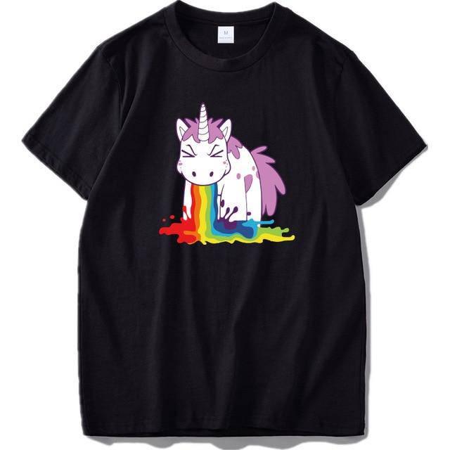 T-shirt Licorne Qui Vomit - Une Licorne