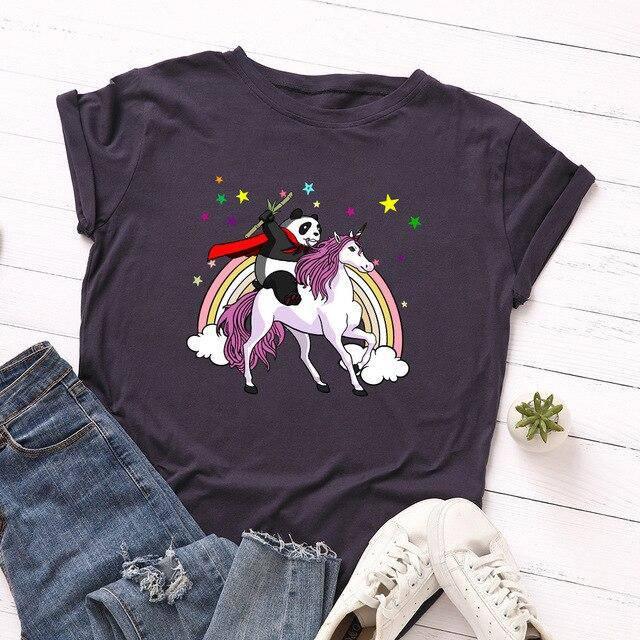 T-shirt Panda Licorne Femme - Une Licorne