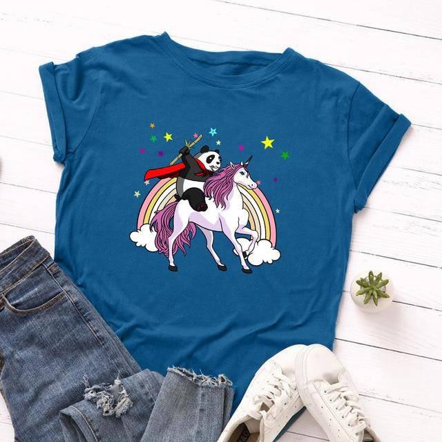 T-shirt Panda Licorne Femme - Une Licorne