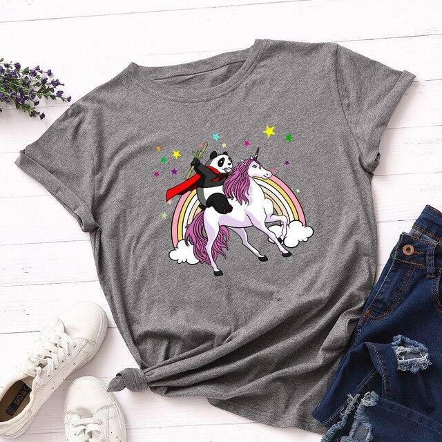 T-shirt Panda Licorne Femme - Une Licorne