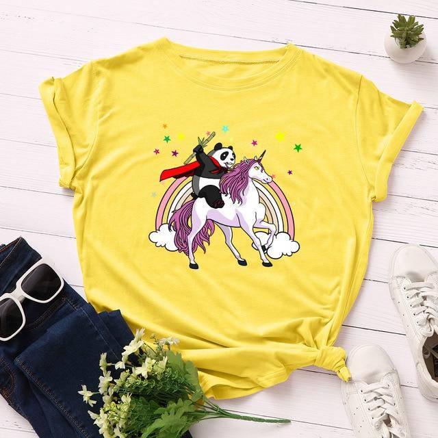 T-shirt Panda Licorne Femme - Une Licorne