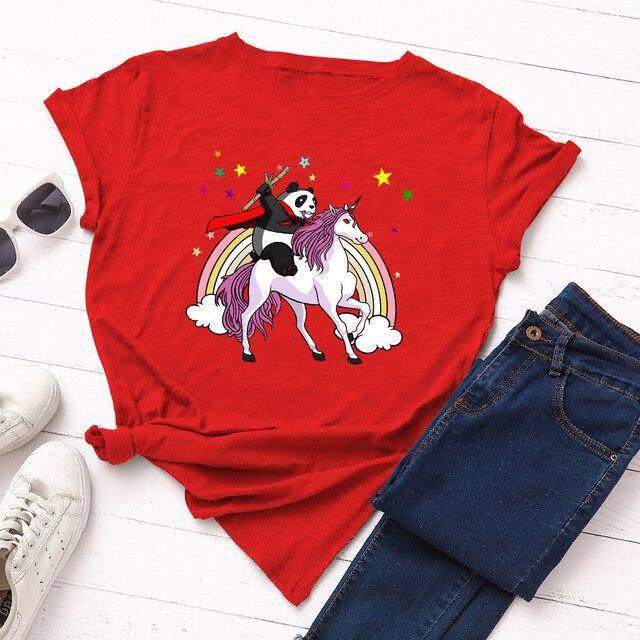 T-shirt Panda Licorne Femme - Une Licorne