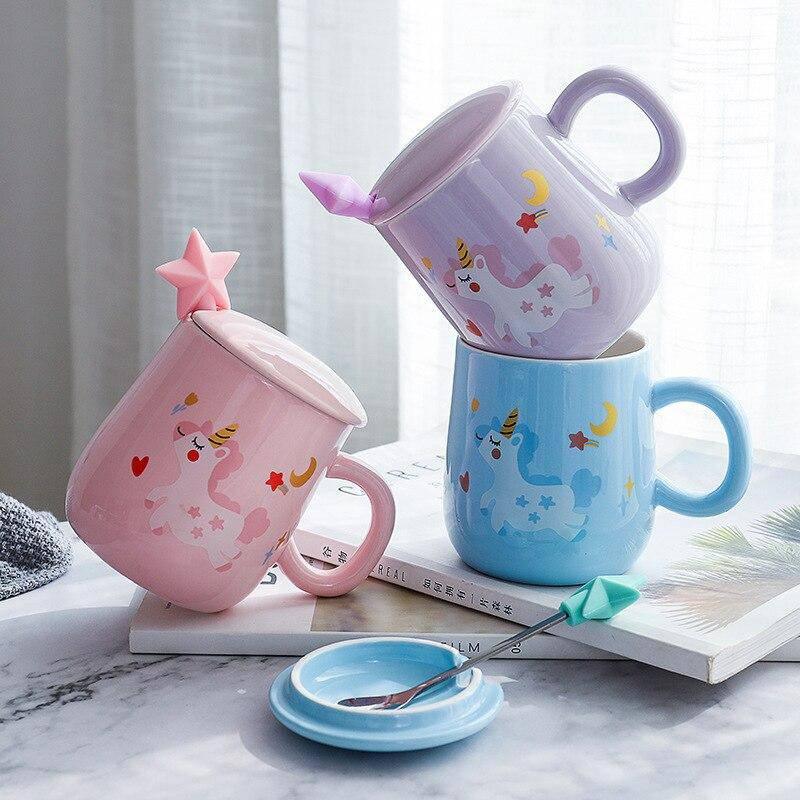 Tasse avec Couvercle Licorne - Une Licorne