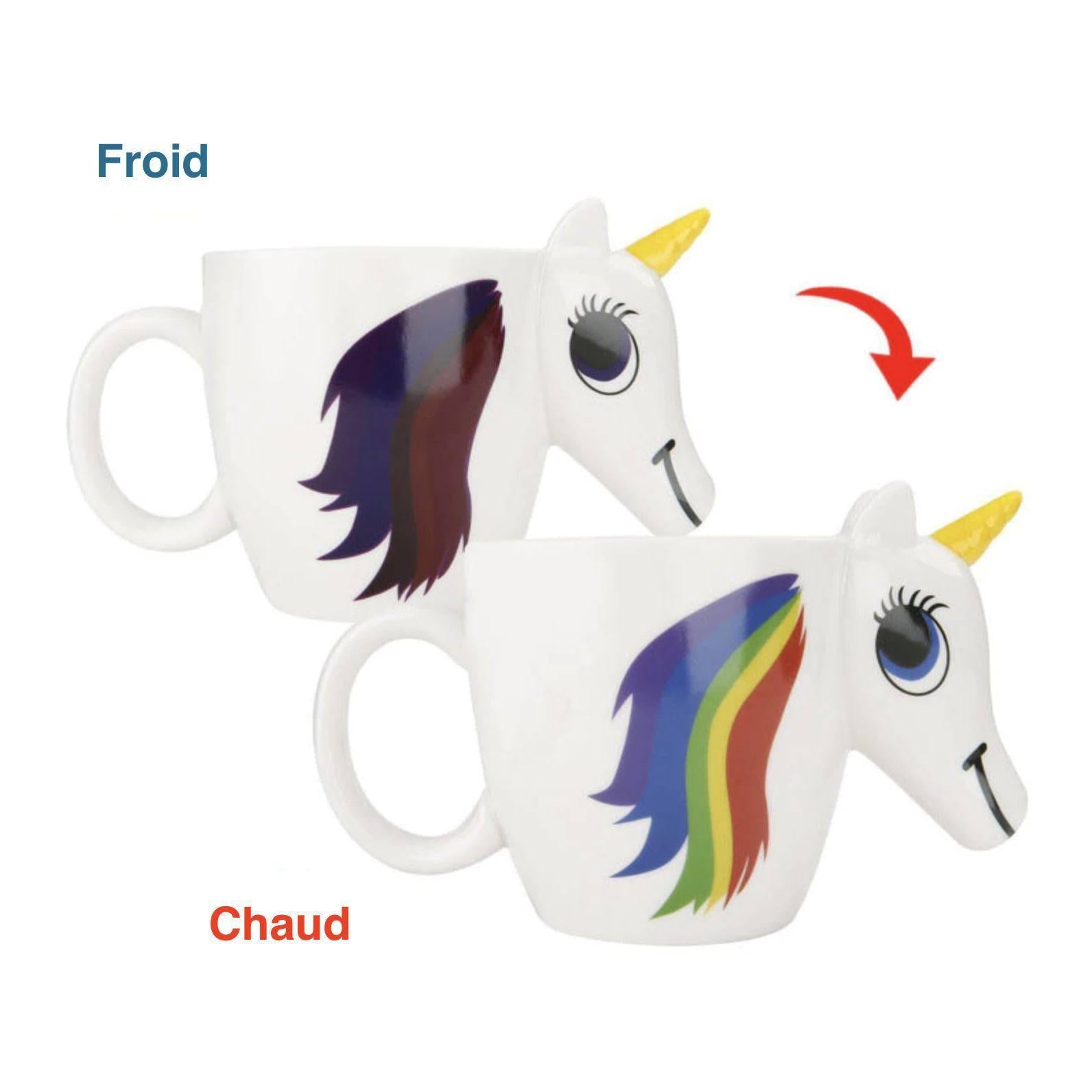 Tasse Licorne<br> Qui Change de Couleur - Une Licorne