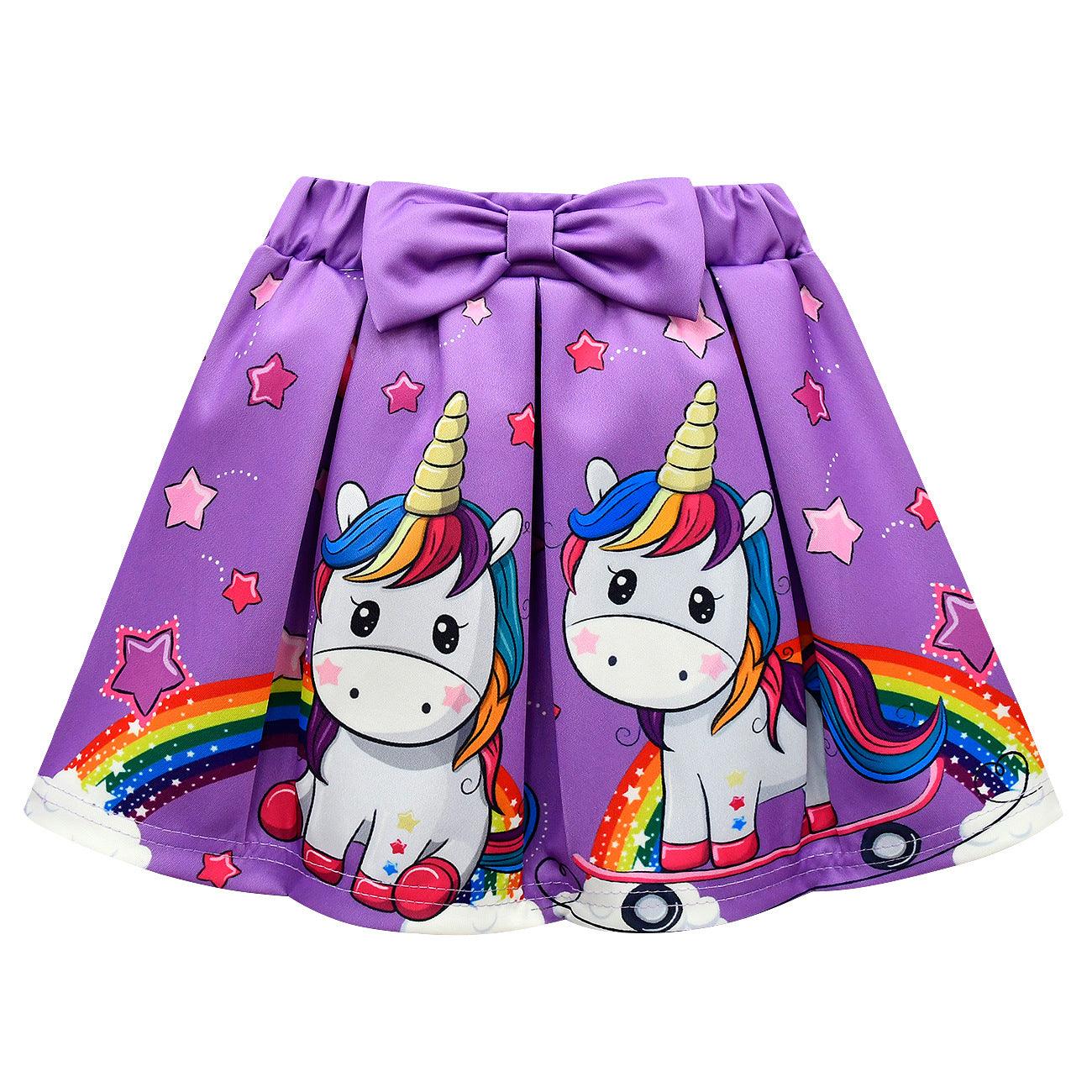 Thème licorne jupe violet