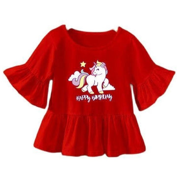 Top licorne anniversaire fille - Licorne