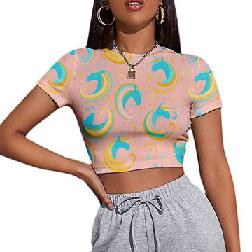 Top licorne court moulant