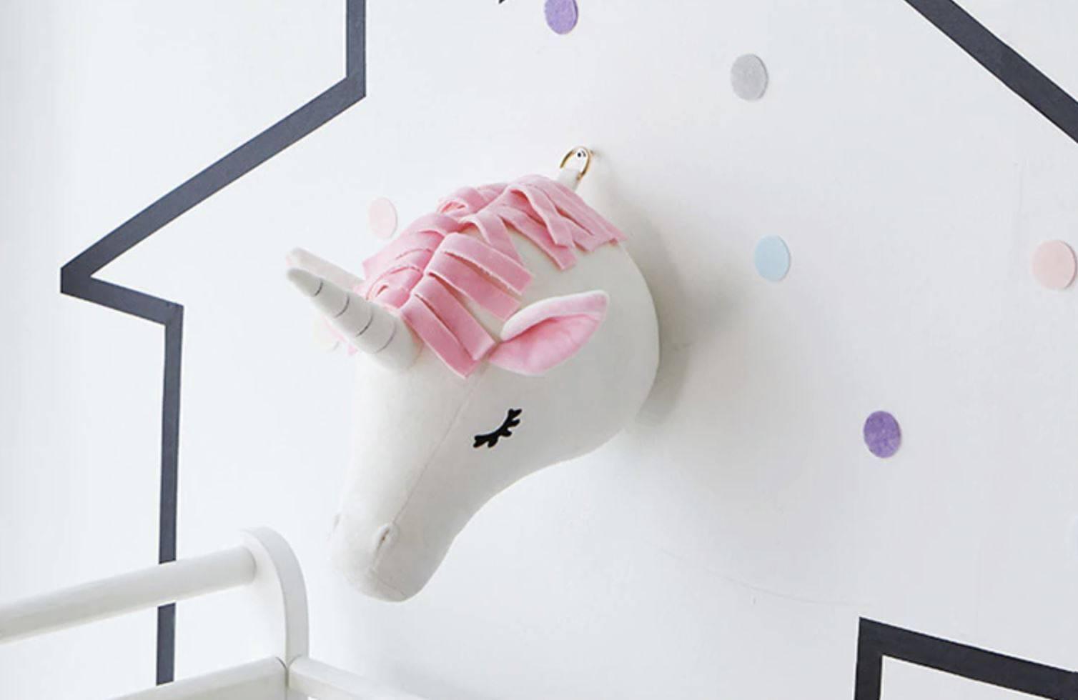 Trophée Licorne en Peluche - Une Licorne