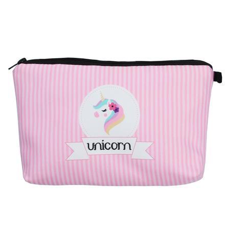 Trousse Licorne Rayée Rose - Une Licorne