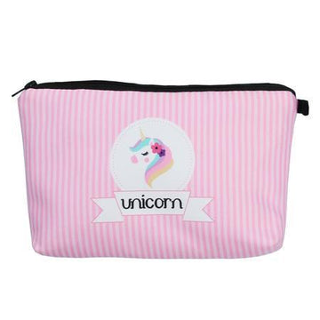 Trousse Licorne Rayée Rose - Une Licorne