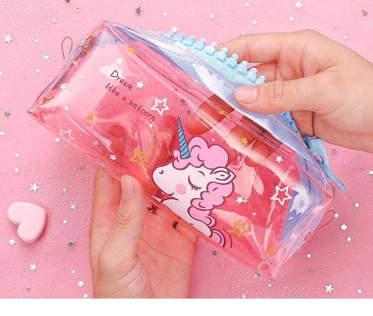 Trousse Licorne Transparente - Une Licorne