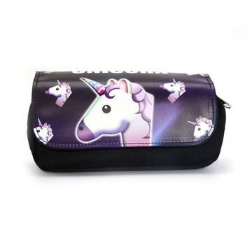 Trousse Licorne<br> Emoji Noire - Une Licorne