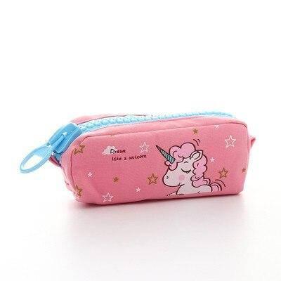 Trousse Licorne<br> Rose Rectangulaire - Une Licorne