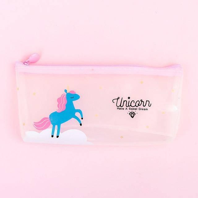Trousse Licorne<br> Transparente Fille - Une Licorne