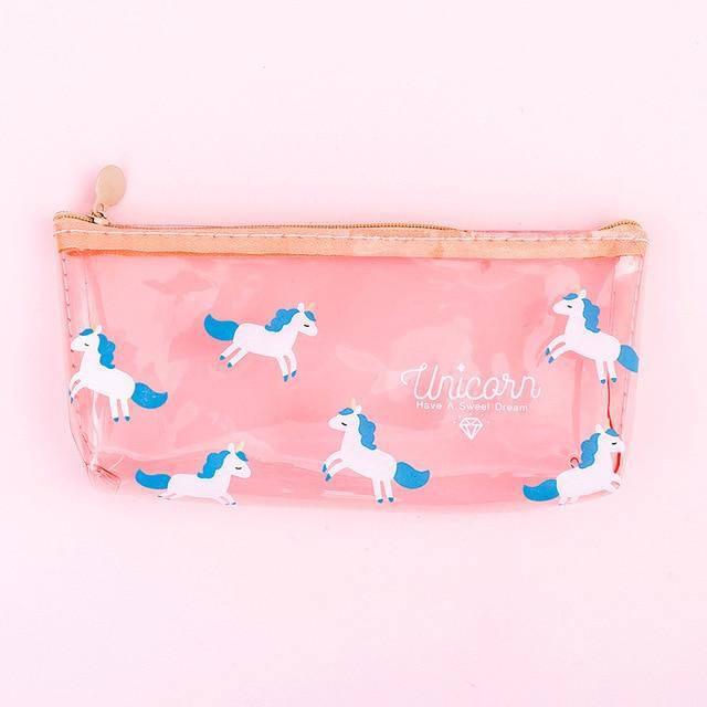 Trousse Licorne<br> Transparente Fille - Une Licorne