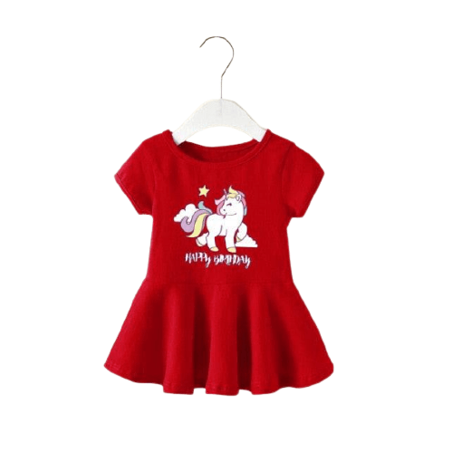 Tunique licorne estivale rouge