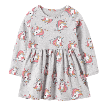 Tunique licorne grise fille