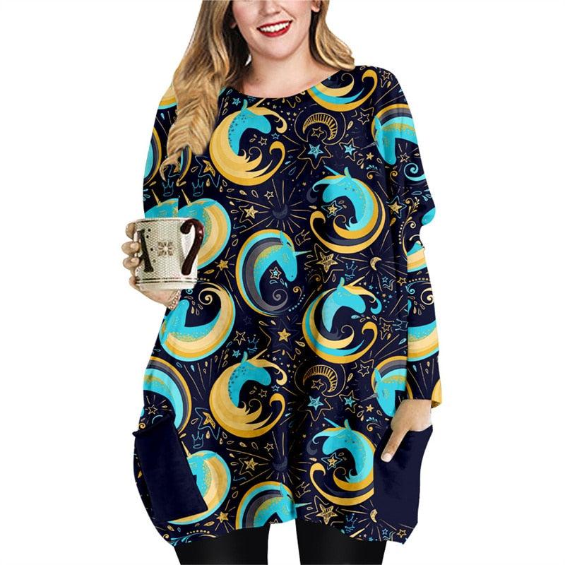 Tunique licorne large femme - Licorne