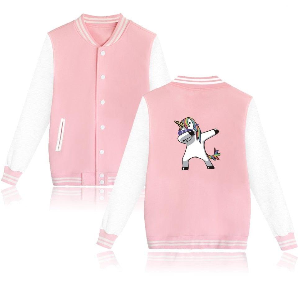 Veste Dab Licorne Rose et Blanc