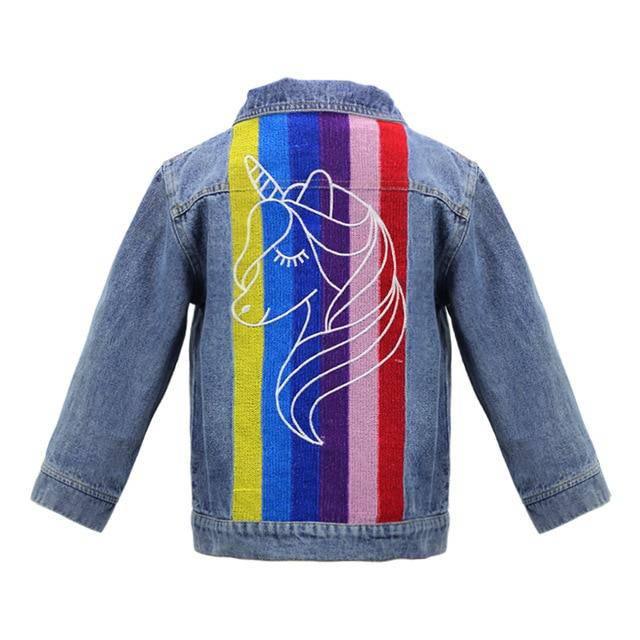Veste Jean Licorne et Arc-en-ciel - Une Licorne