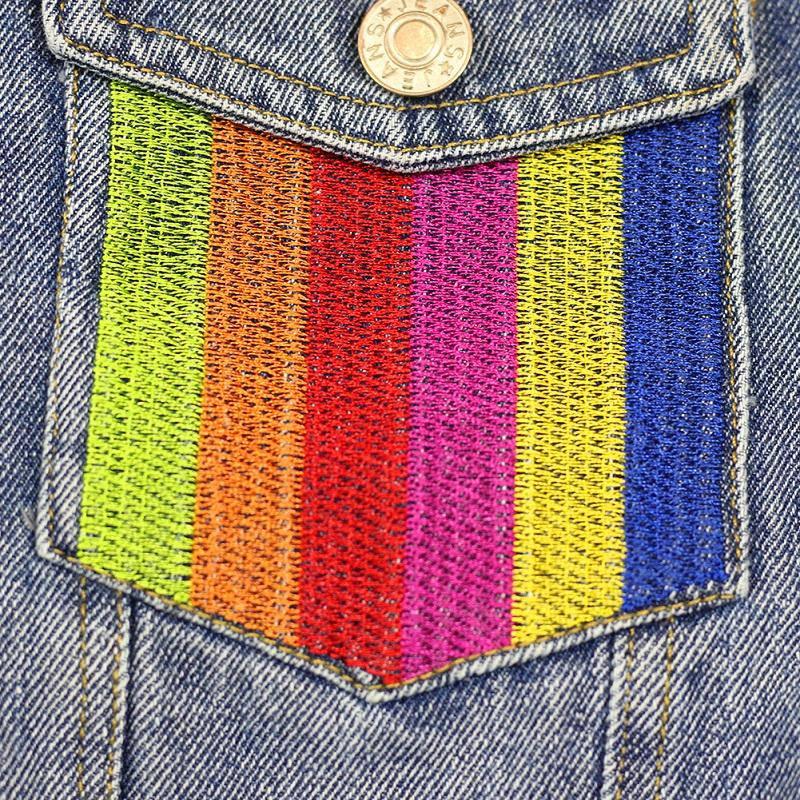 Veste Jean Licorne et Arc-en-ciel - Une Licorne