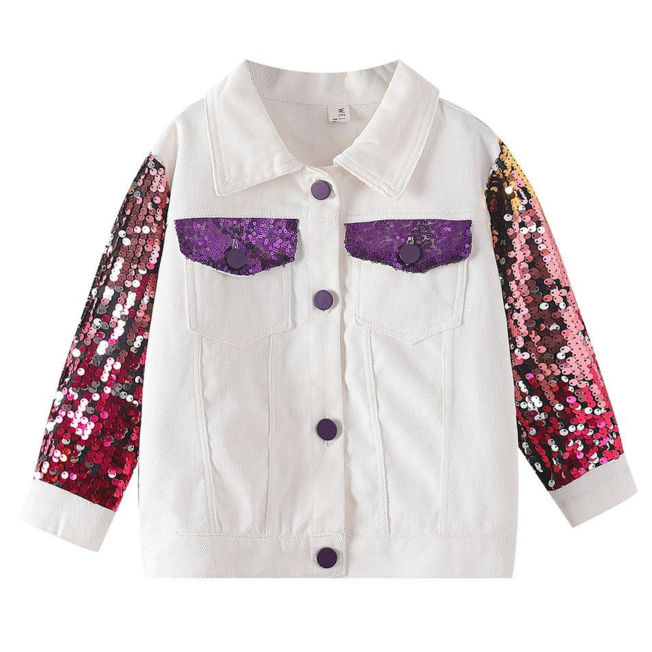 Veste Licorne Sequins Blanche